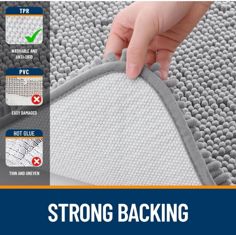 Super  Plush Gray Bath Mat NWT
